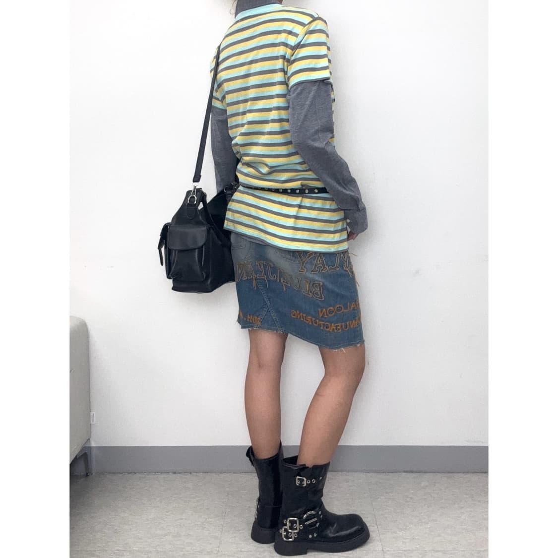 빈티지 키스해링 스트라이프 반팔 상품이미지4