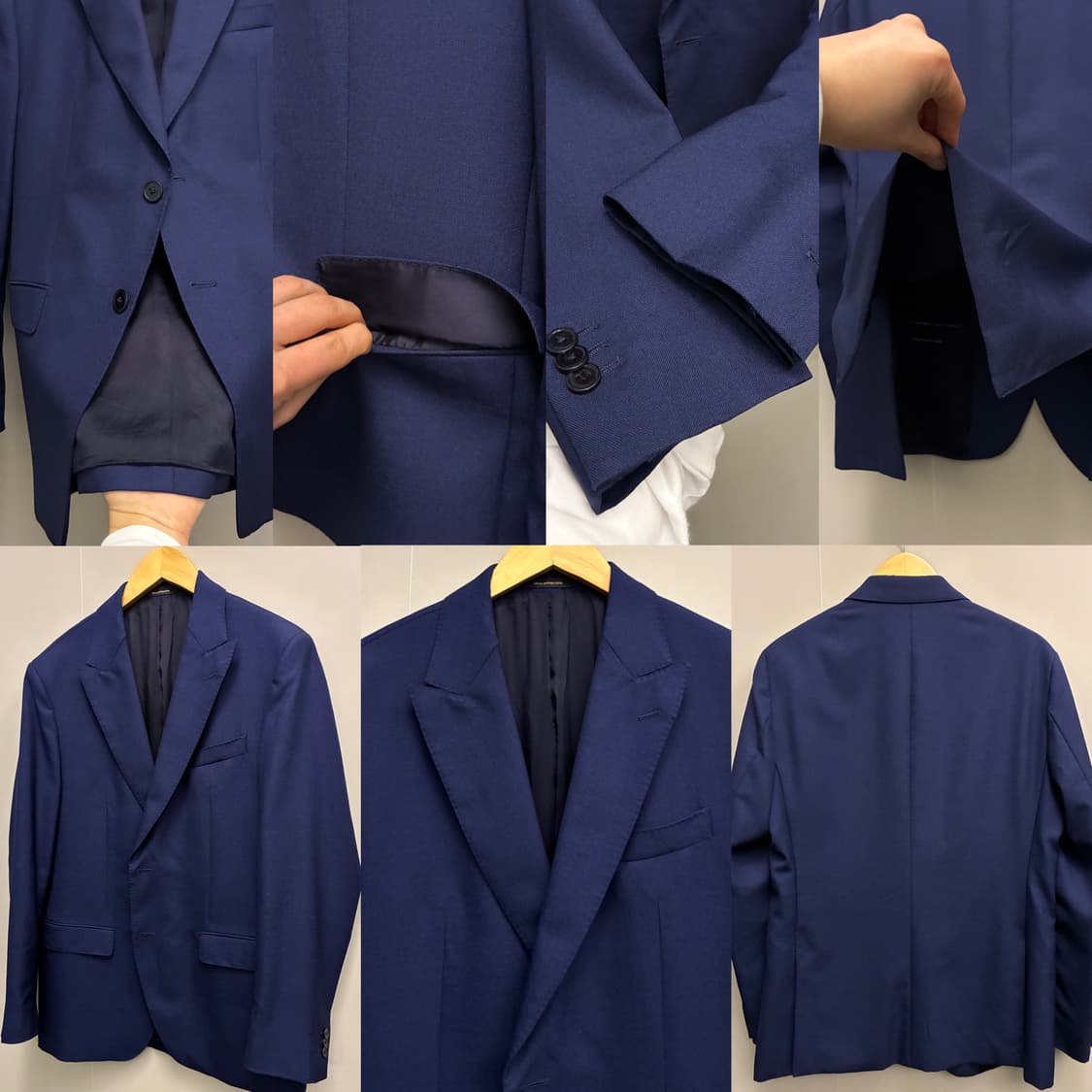 (100/32)마시모두띠 리넨 썸머 울 수트셋업 남자정장 네이비 상품이미지4