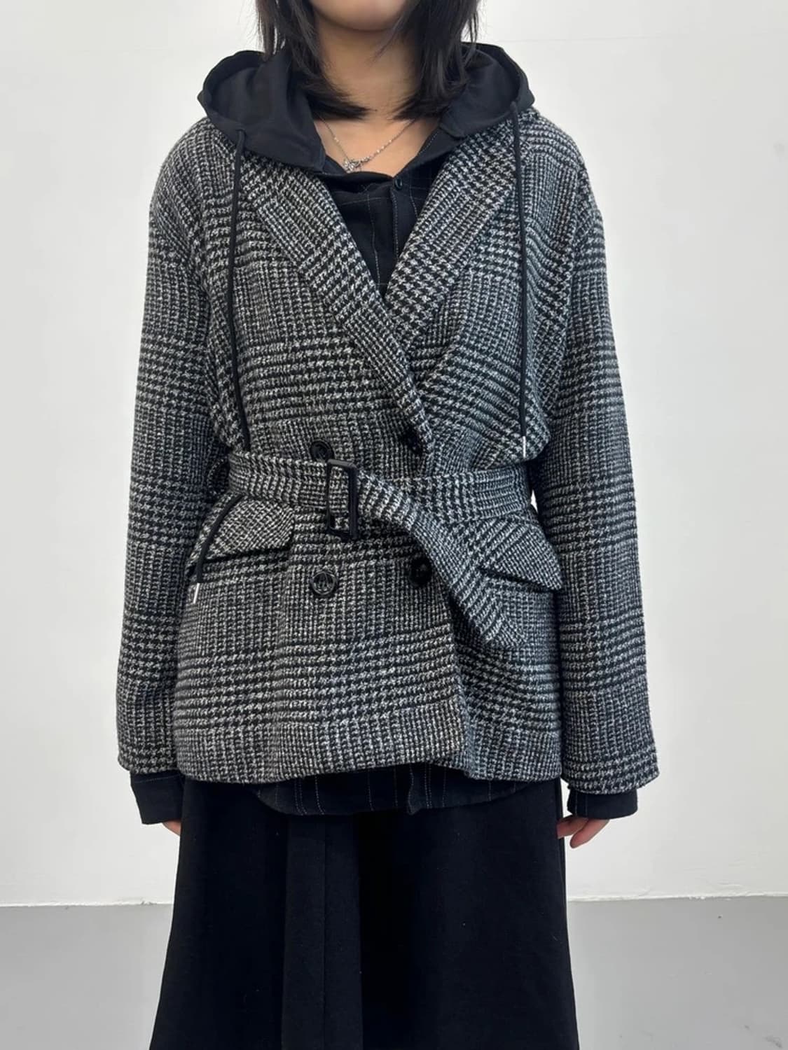 CHIP CLIP Check Double-Breasted Jacket 상품이미지2