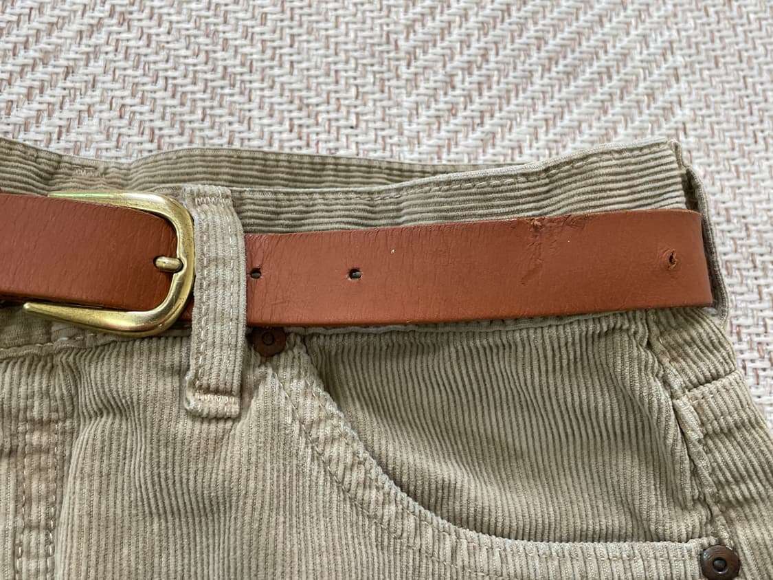 빈티지 웨스턴 자수 골드버클 브라운 벨트 상품이미지4