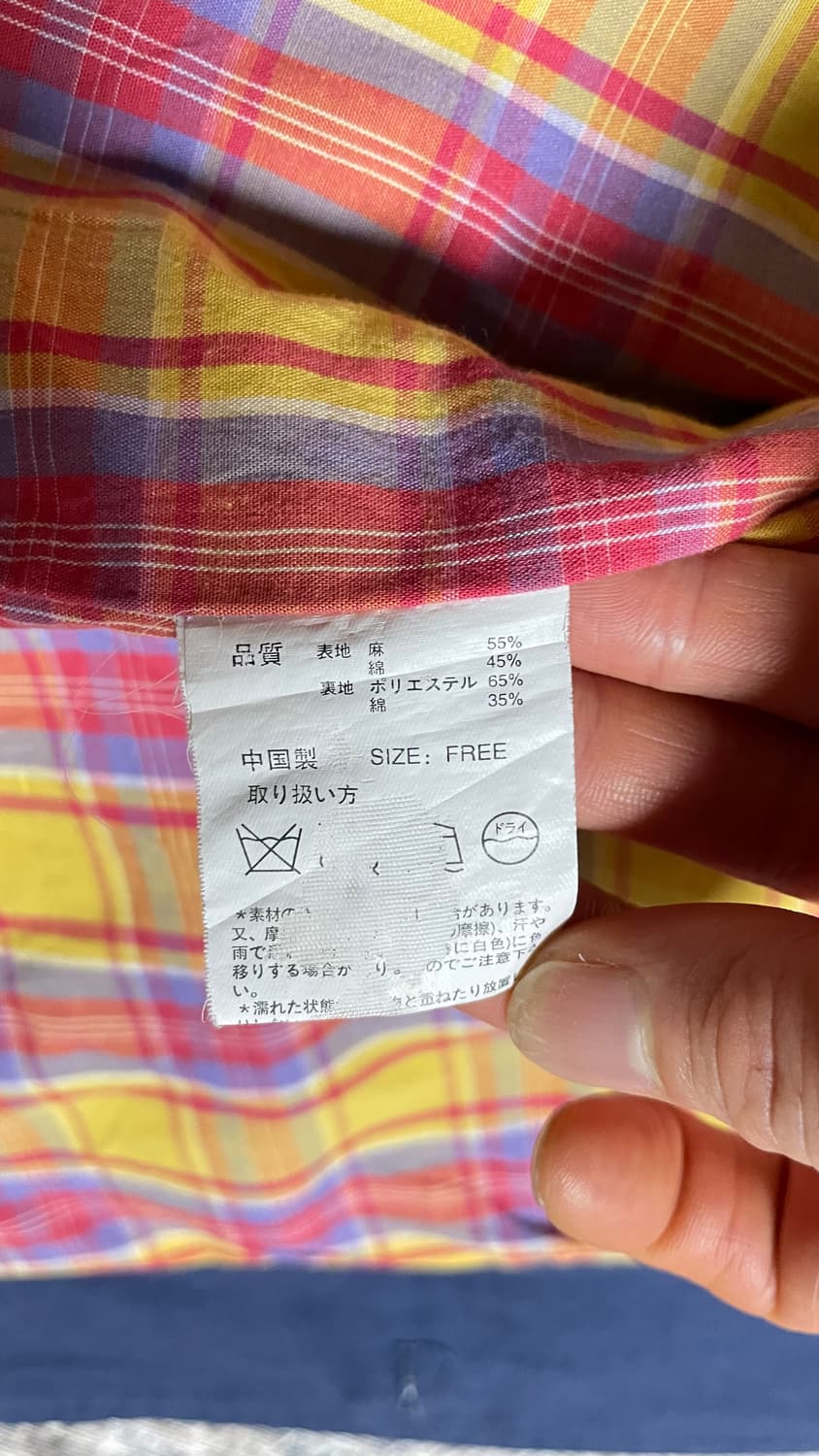 JPN 일본 빈티지 Y2K 모리걸 히피 체크안감 에스닉 자수 후드 자켓 상품이미지9