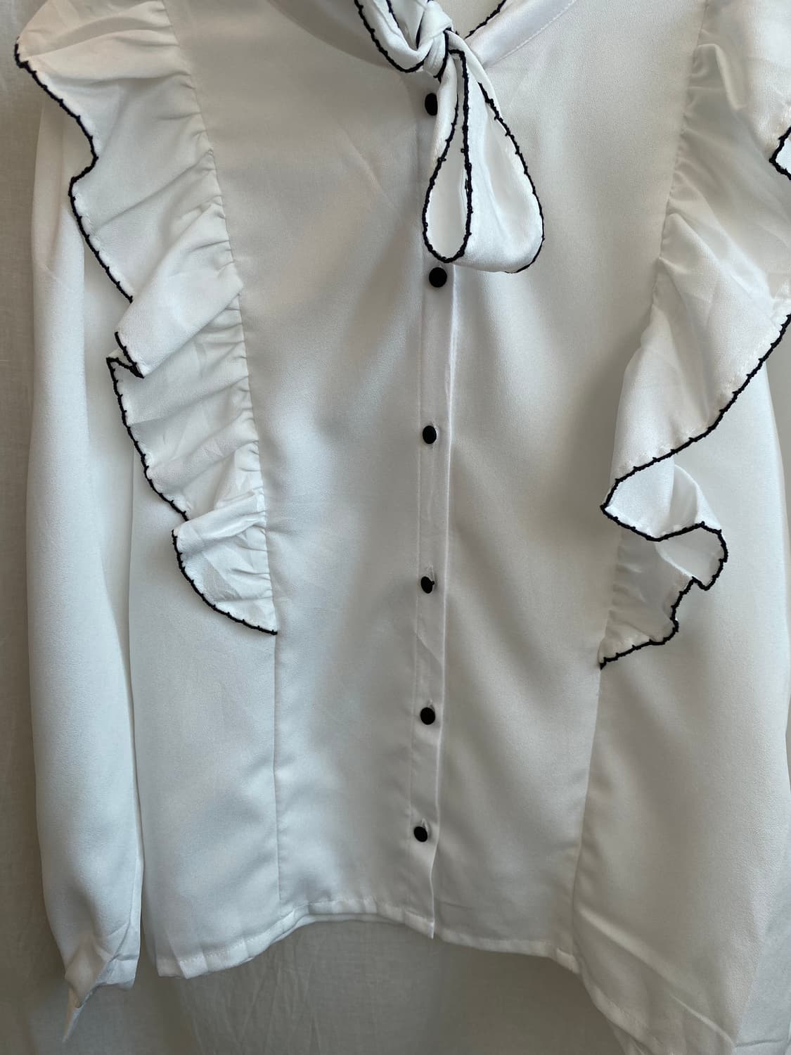 GRL 화이트 리본타이 블라우스(L) 상품이미지5