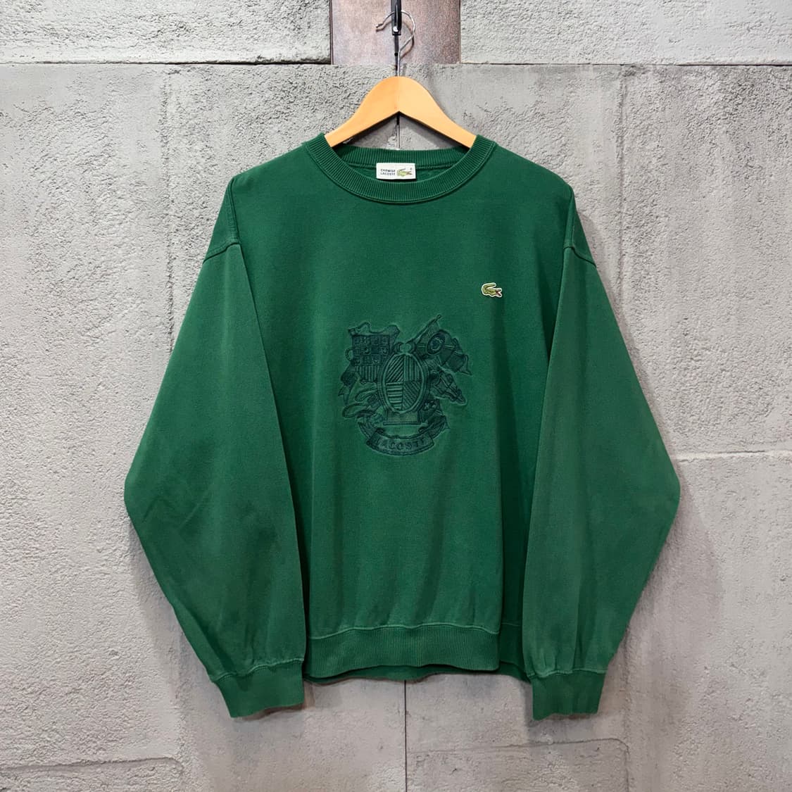 80s 라코스테 자수 맨투맨 made in France (L) 상품이미지2