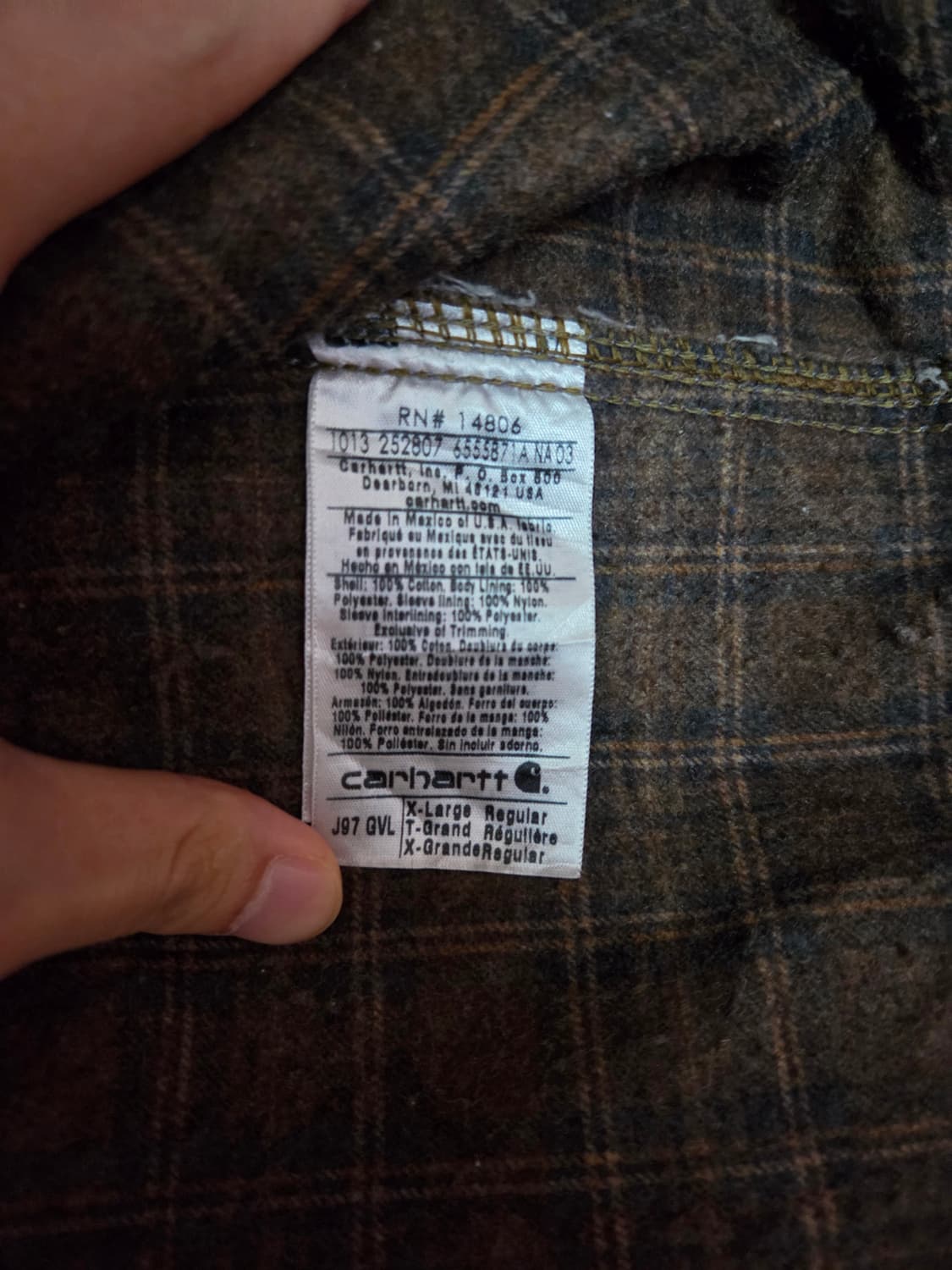 칼하트 J97 gvl XL 상품이미지1