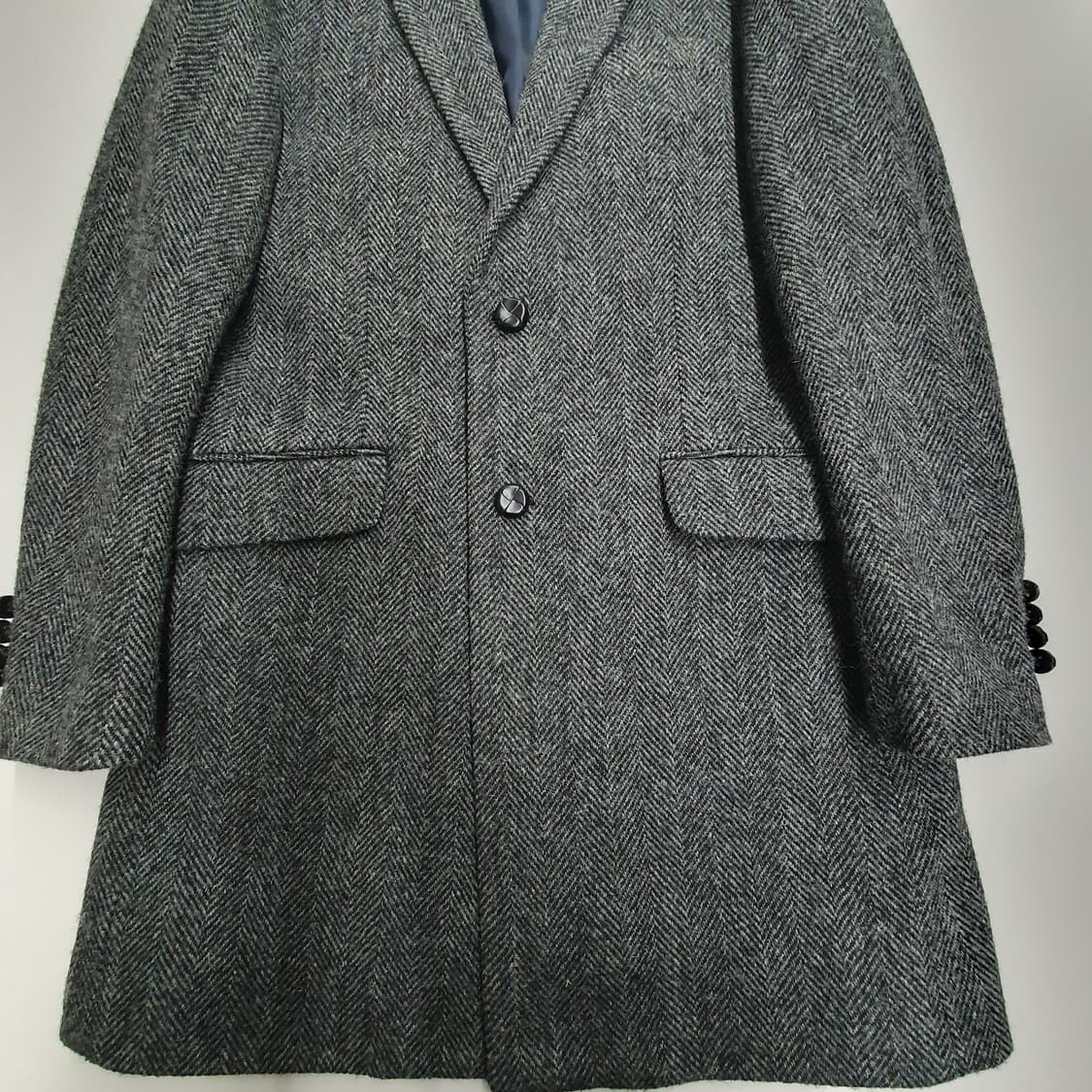 헤지스 해리스 트위드 헤링본 울코트 상품이미지3