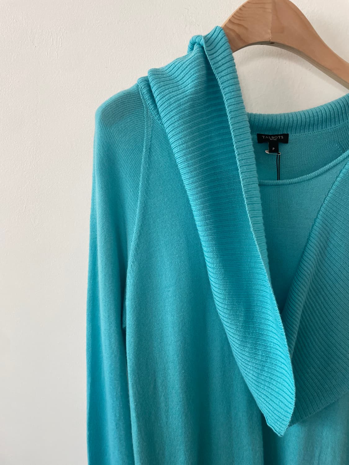 vintage aqua blue frilled wool knit 상품이미지4