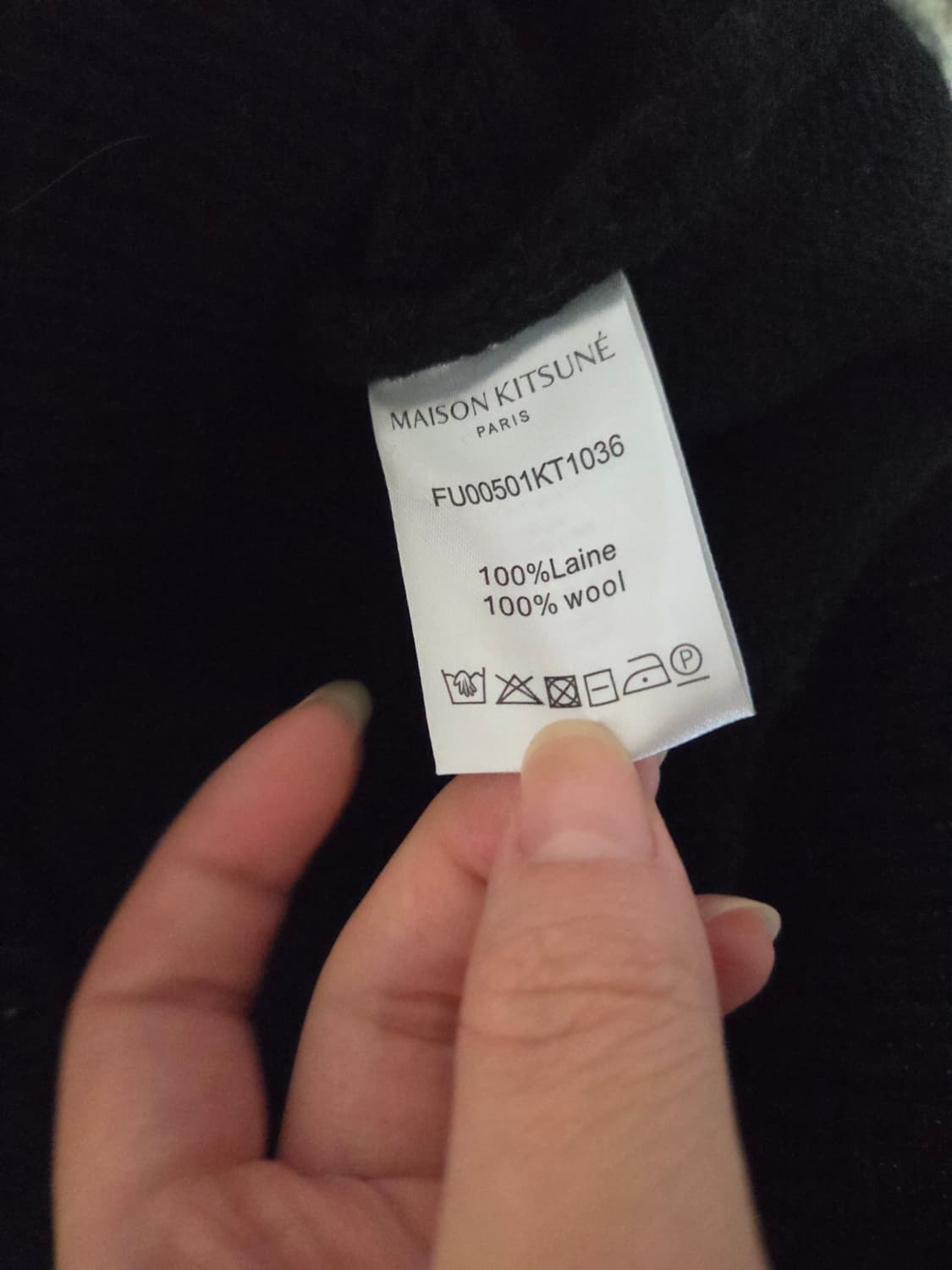 메종키츠네 빅폭스헤드 블랙 니트 S 상품이미지3