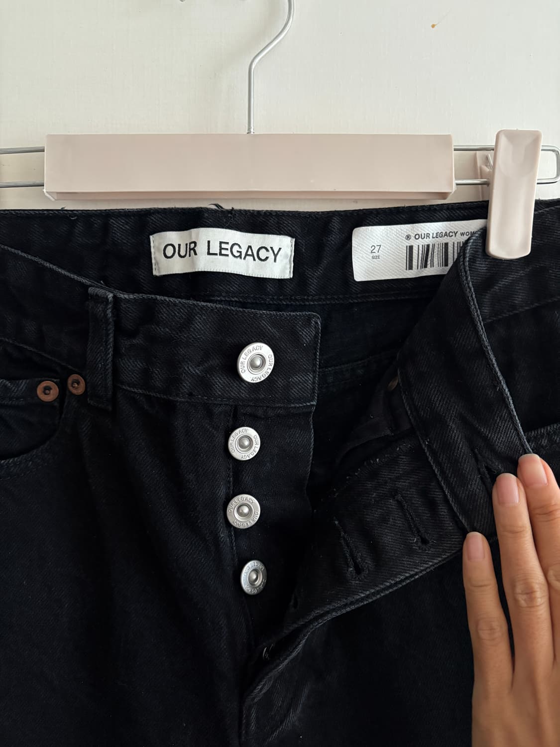 아워레가시 블랙 데님팬츠 상품이미지5