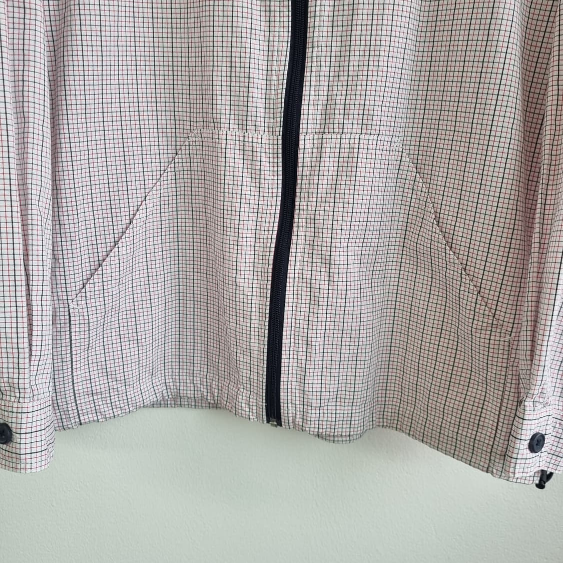 빈티지 잔체크 바람막이 후디자켓 - XL 상품이미지6