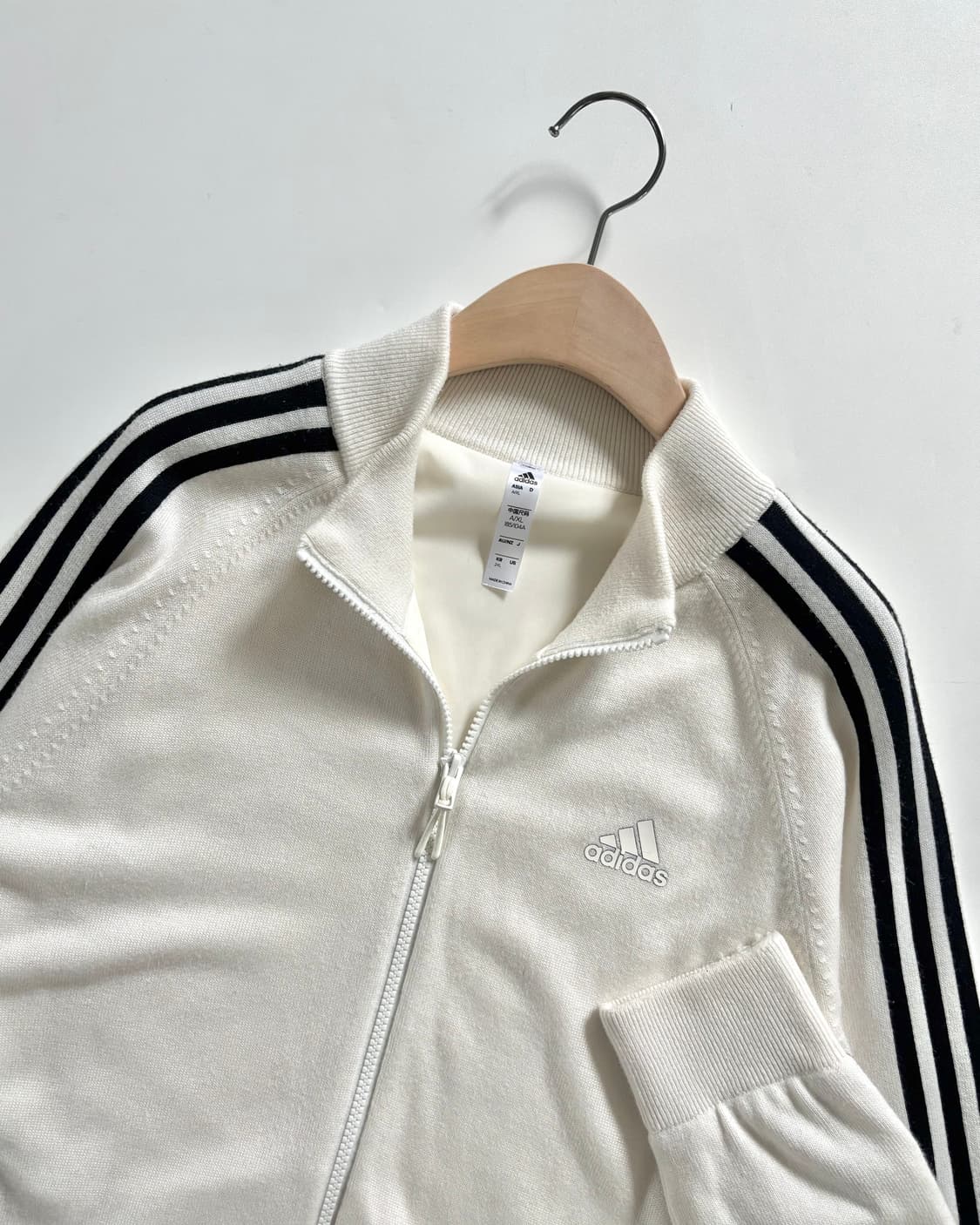 Adidas 아디다스 오리지널 아이보리컬러 니트 자켓 상품이미지4