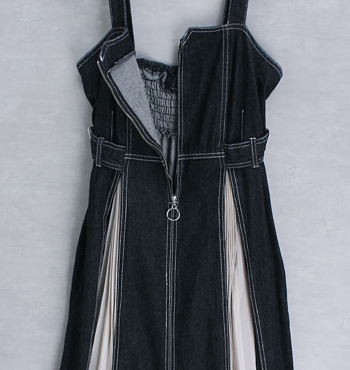 CPCM _ pleated switching denim ops_S4387 상품이미지4