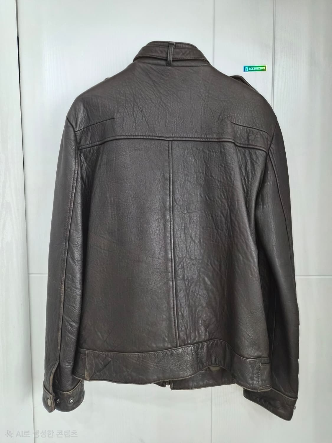 빈티지 양가죽 남성 에이징 바이커 쟈켓 상품이미지2