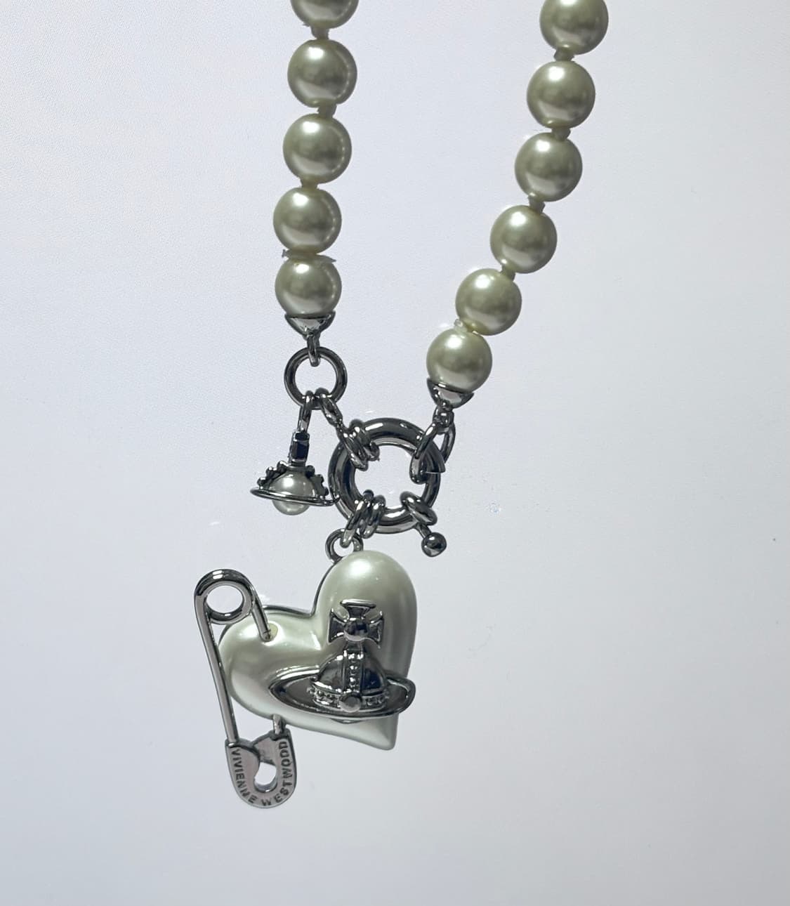 비비안웨스트우드 목걸이 오리에타 클립 옷핀 펄 초커 빈티지 상품이미지1