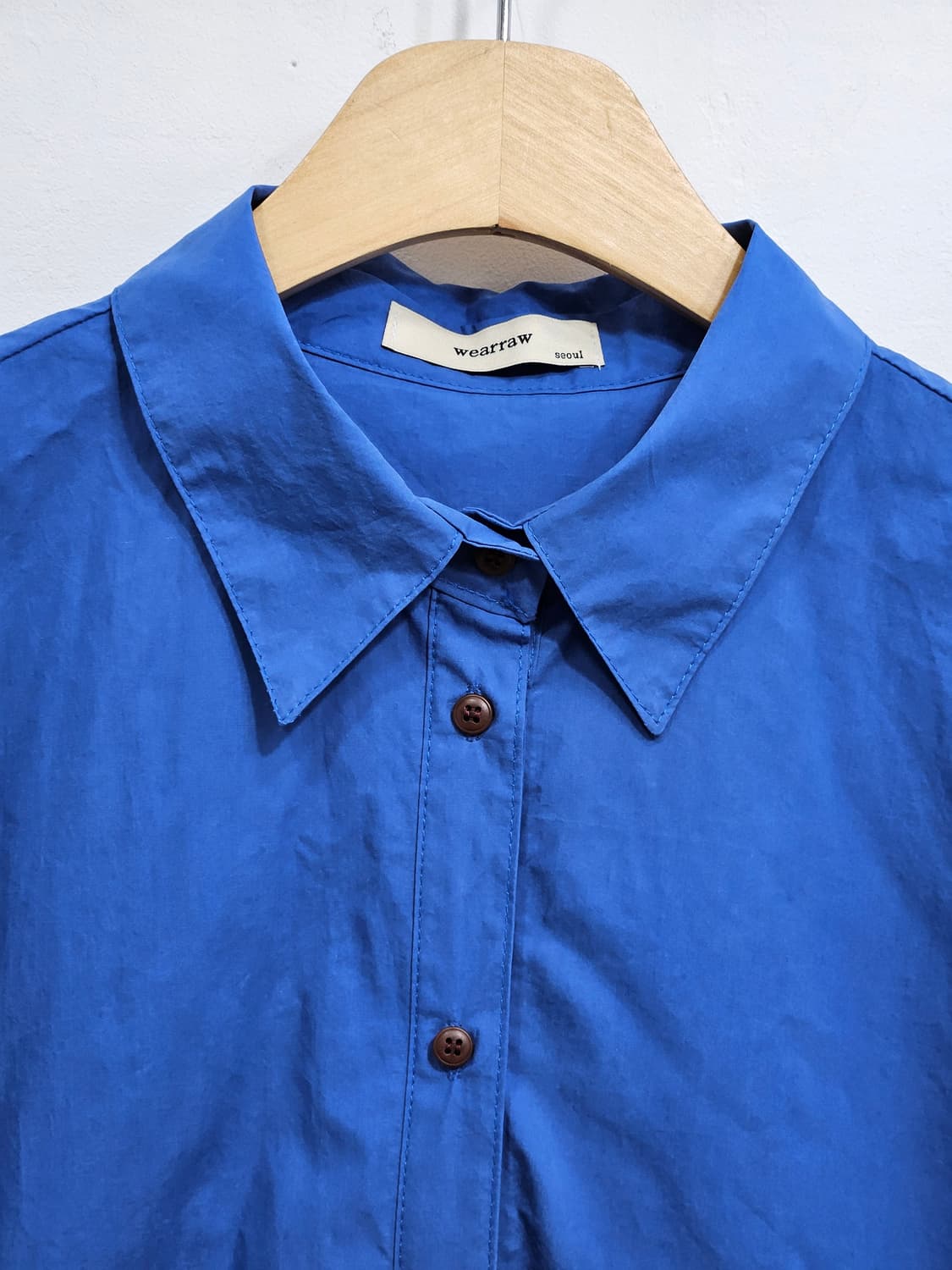 Wearraw 파랑 반팔 셔츠 상품이미지2