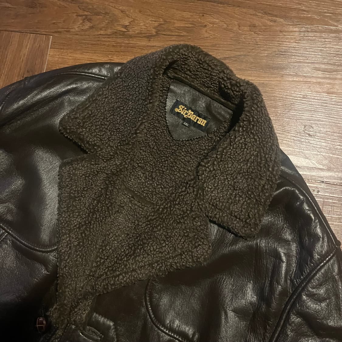 (착샷) Sir Baron 카우 레더 무스탕 xl 상품이미지3