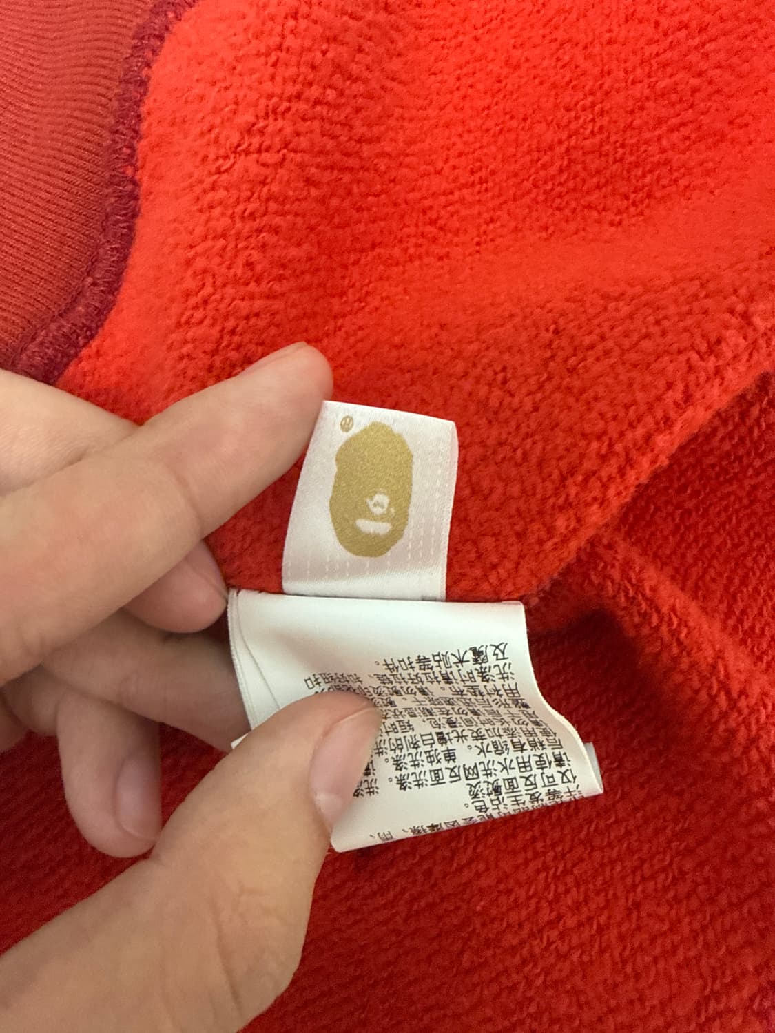 베이프 샤크후드집업 레드 M사이즈 상품이미지8