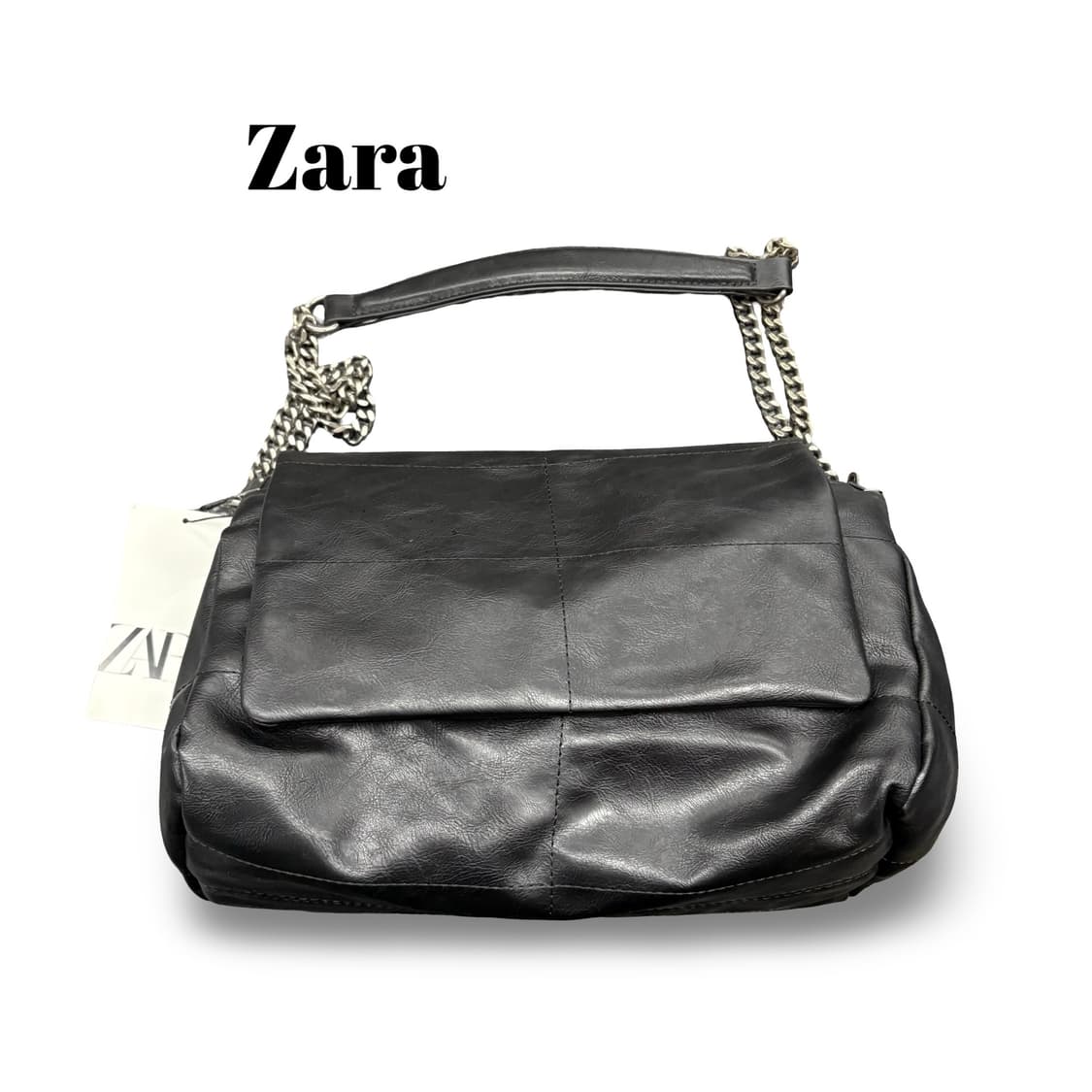자라 블랙 레더 체인 숄더백 상품이미지1