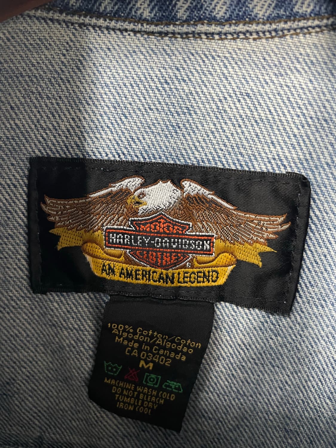 할리데이비슨 자수로고 데님 트러커 자켓 H2198 상품이미지6