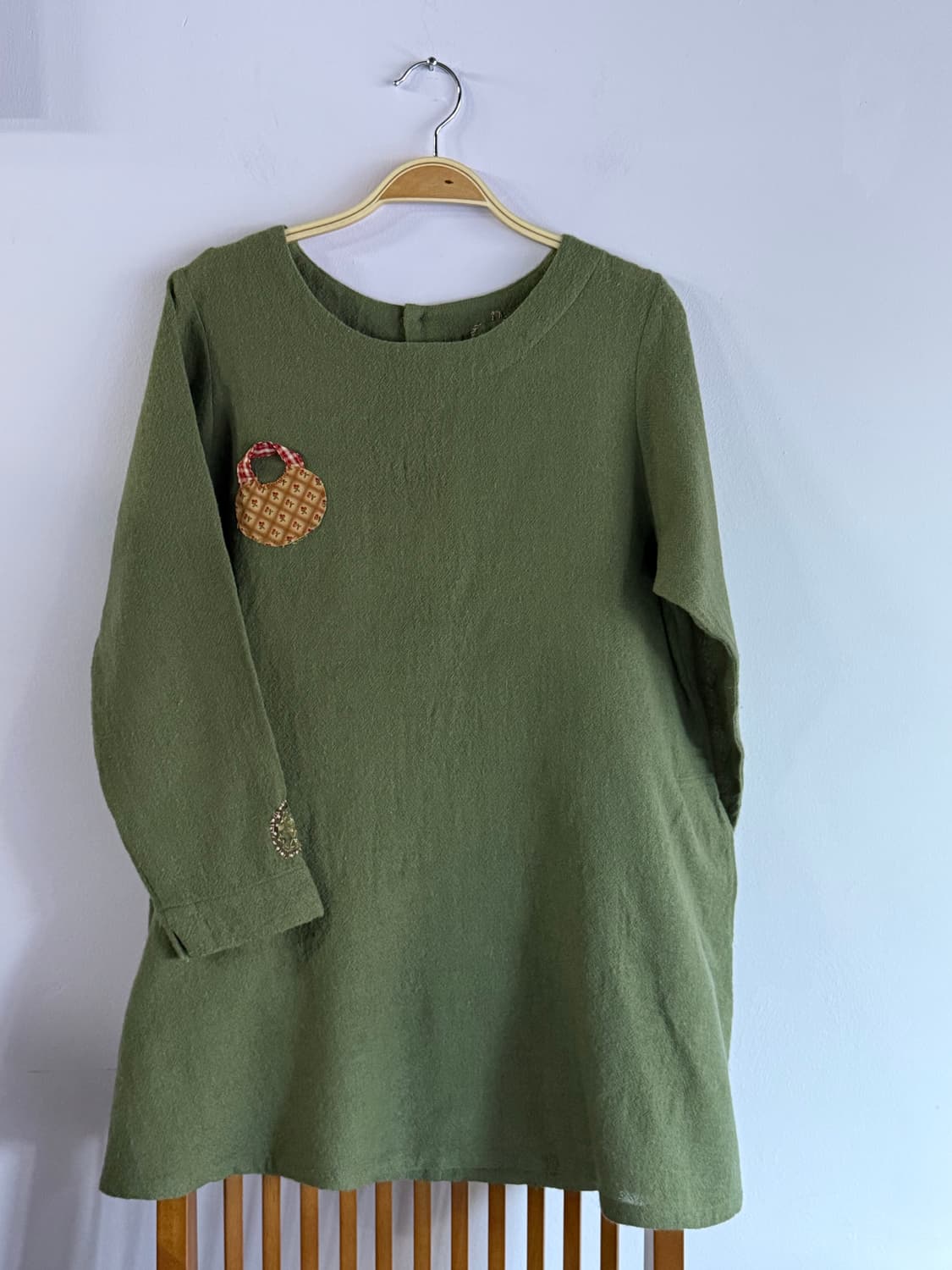 미지 수제패치 울 블라우스 상품이미지7