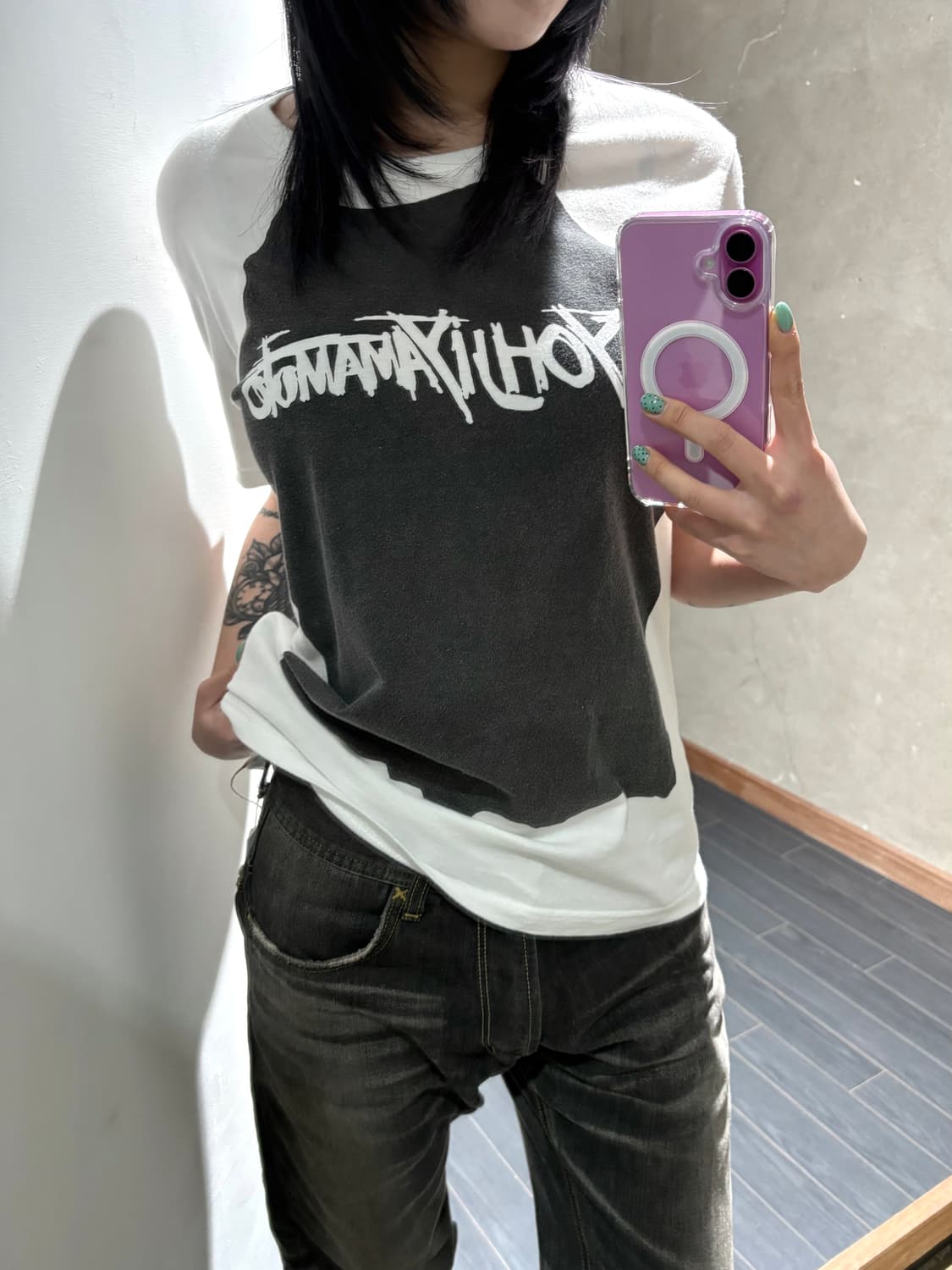 요지 야마모토 프린팅 티셔츠 상품이미지1