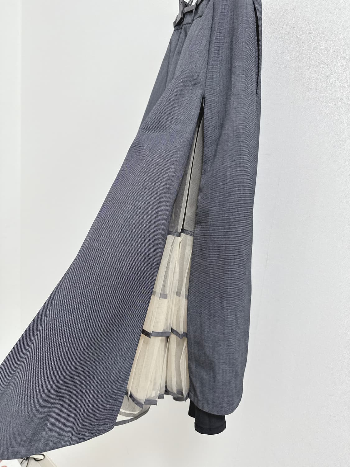 서쿠키 그레이 크레페 스커트 상품이미지5