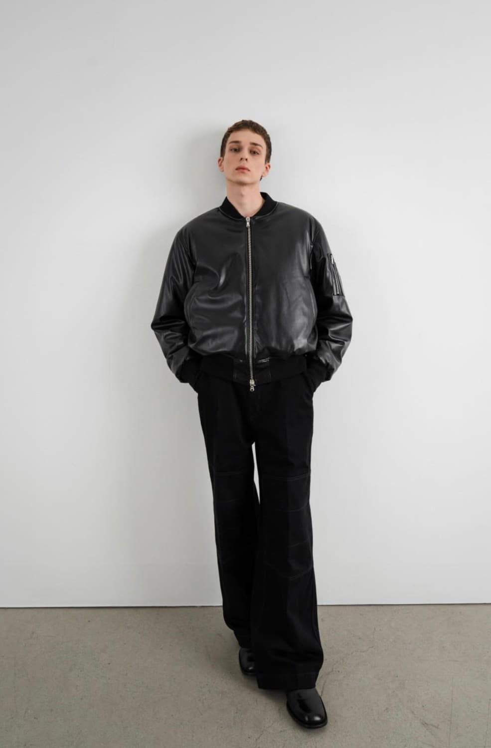 인사일런스 비건 레더 MA-1 (M) 상품이미지3