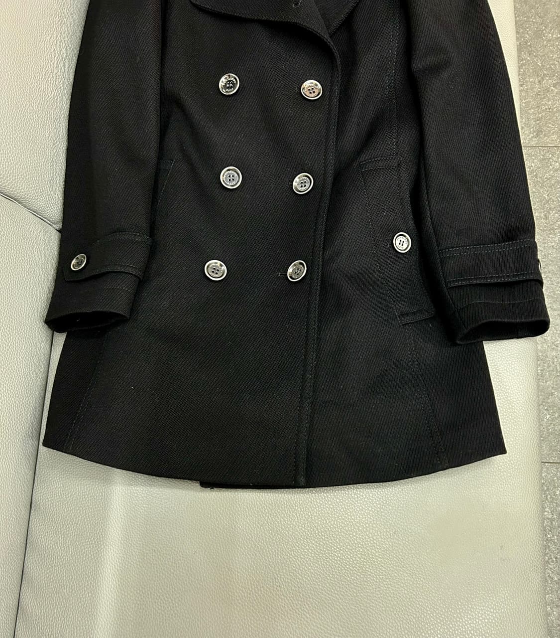 버버리 블랙 울 코트(UK6/44사이즈) 상품이미지3