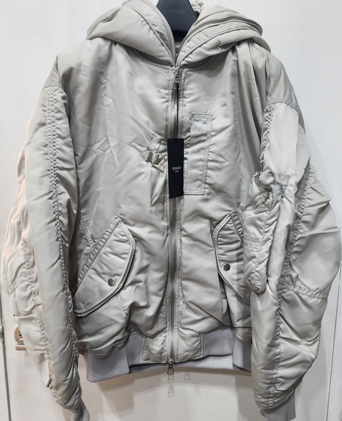 송지오 옴므 후드 MA-1 자켓 46 새제품 택O 상품이미지1