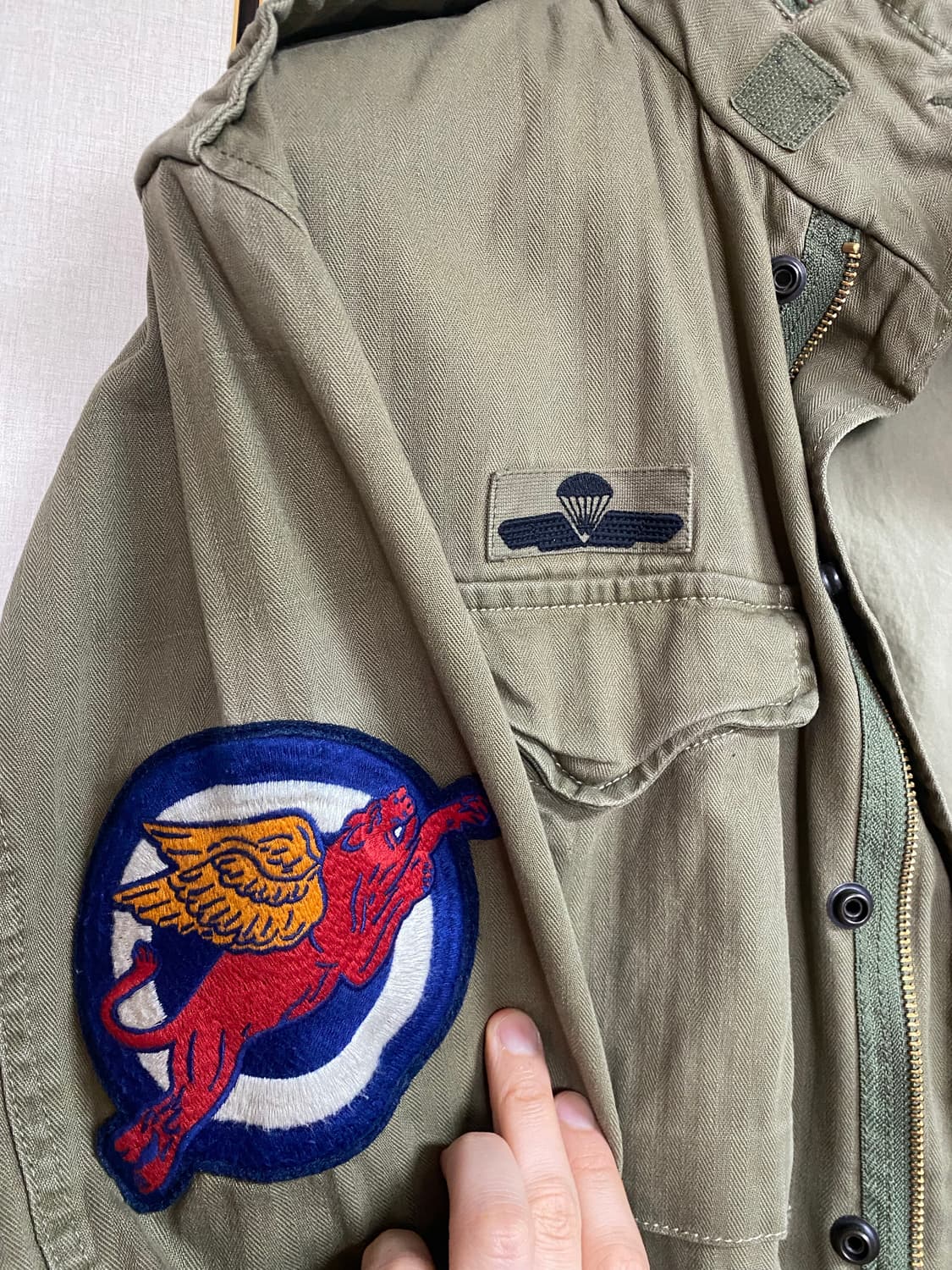 폴로 랄프로렌 해골패치 야상 자켓 M(105)사이즈 상품이미지3