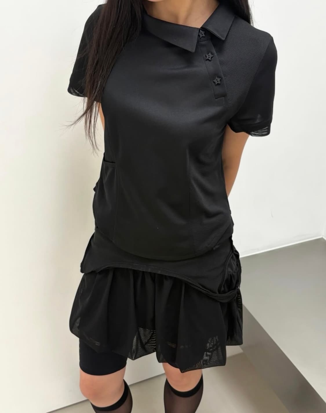 오호스 side neck collar T 상품이미지2