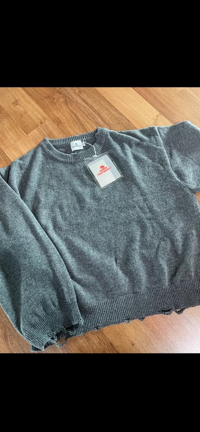 [새상품] 선데이 후르츠 마켓 크롭 회색 그레이 니트 스웨터 m 상품이미지1