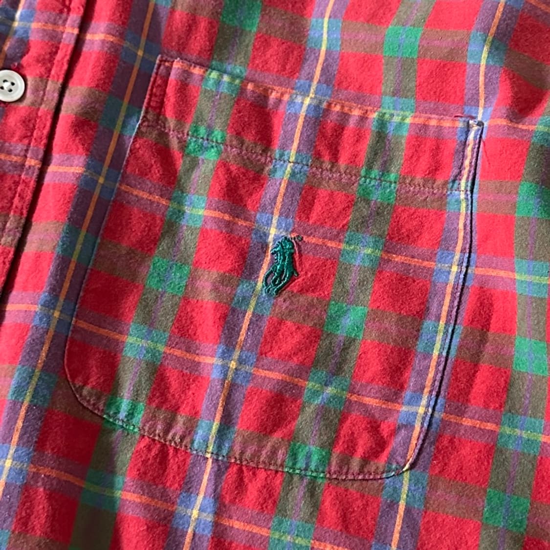 폴로랄프로렌 마드라스 체크 버튼 다운 반팔 셔츠 L사이즈 상품이미지7