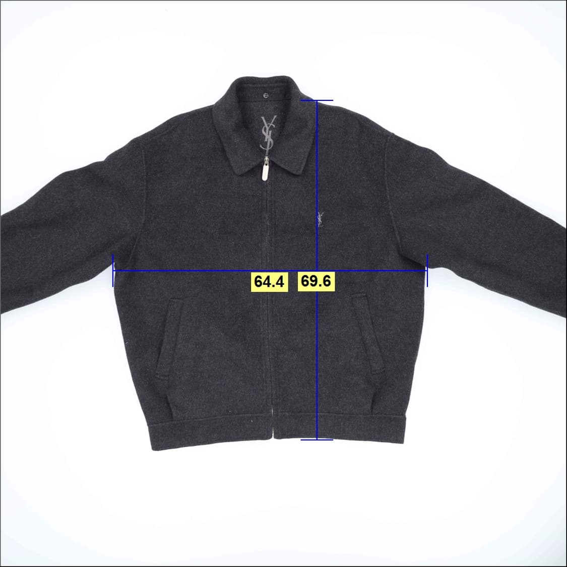 105 생로랑 챠콜 울 블루종 0224H1 상품이미지5