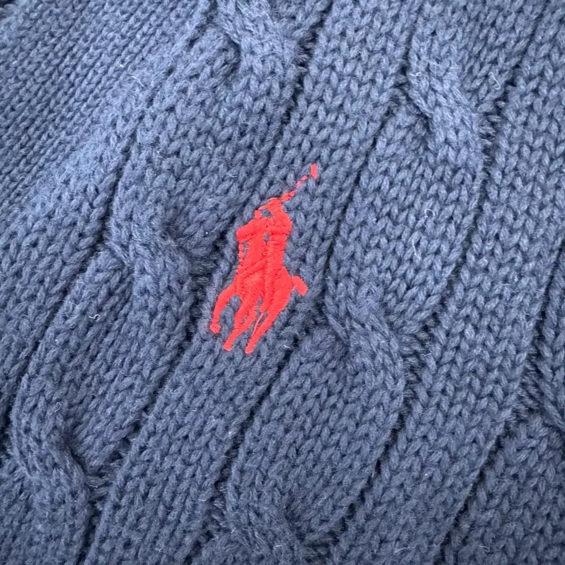 여성용 L 폴로 랄프로렌 네이비 케이블 니트 가디건  상품이미지3