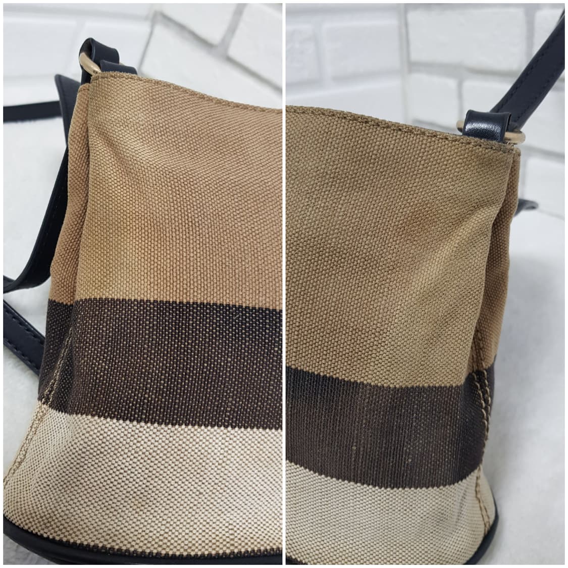 [정품] 버버리 캔버스 스트라이프 크로스백 상품이미지6