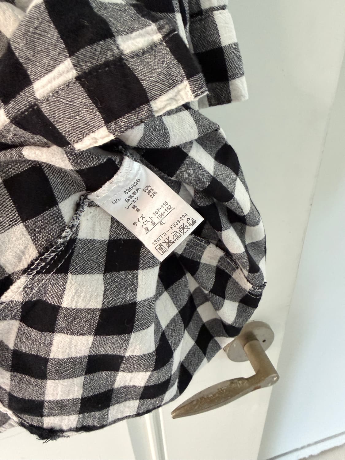 일본빈티지 모리 깅엄체크 블라우스 상품이미지9