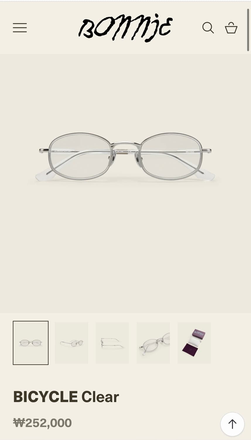 보니앤클라이드bicycle clear 안경 상품이미지1