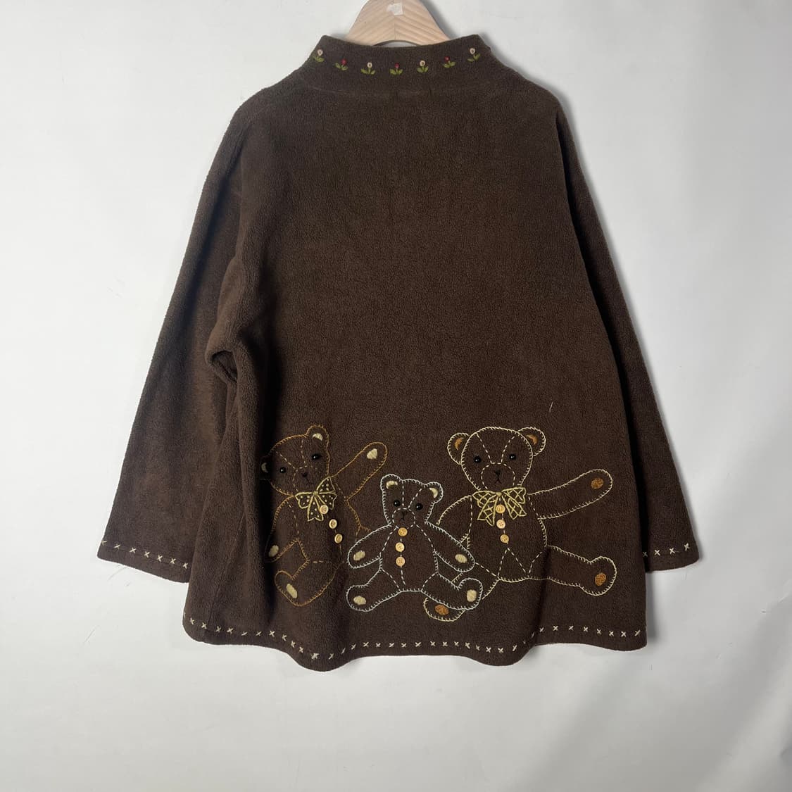 [JPN] 빈티지 모리걸 핸드메이드 자수 하프 플리스 상품이미지2