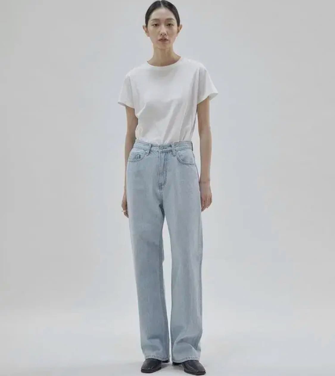 블루브릭 와이드 데님 라이트 블루 1 사이즈 wide denim 상품이미지2