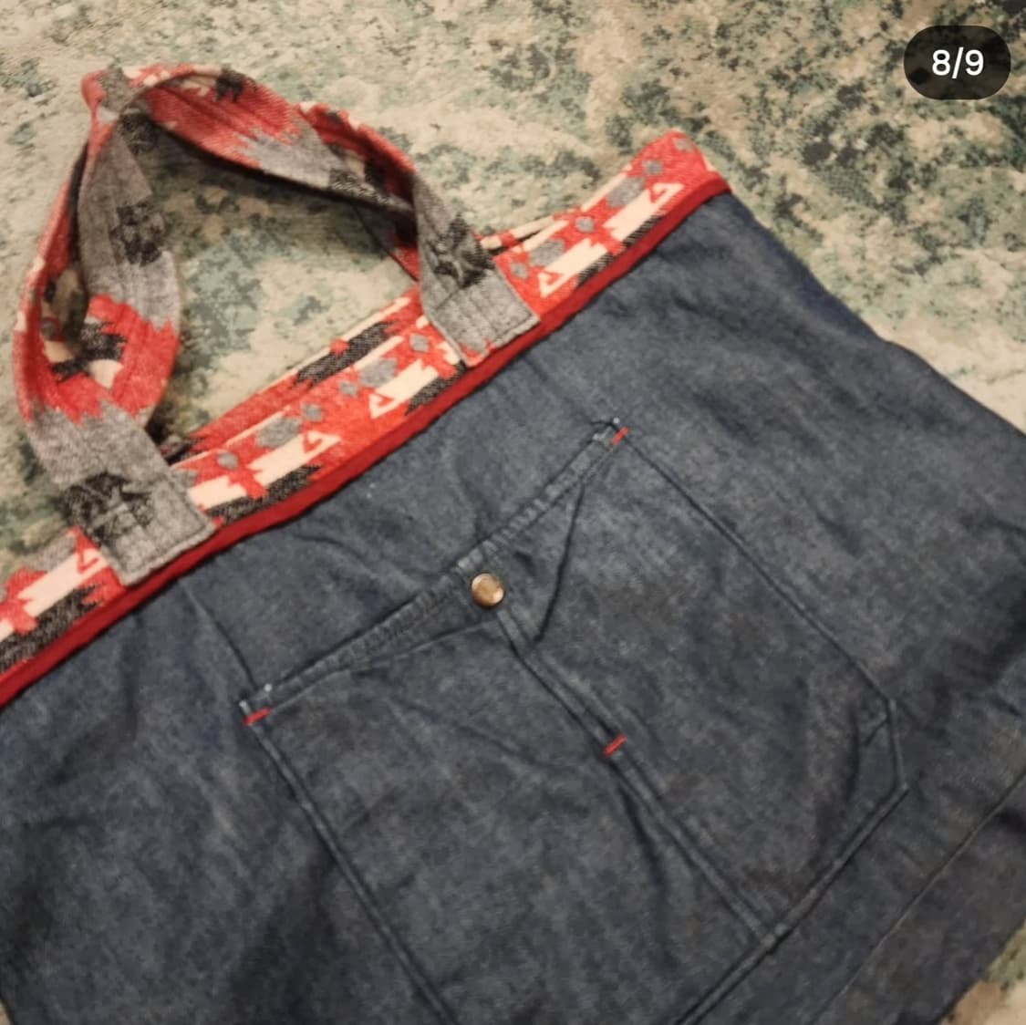 BLUE BLUE 리버시블 나바호 인디고 토트백 상품이미지8