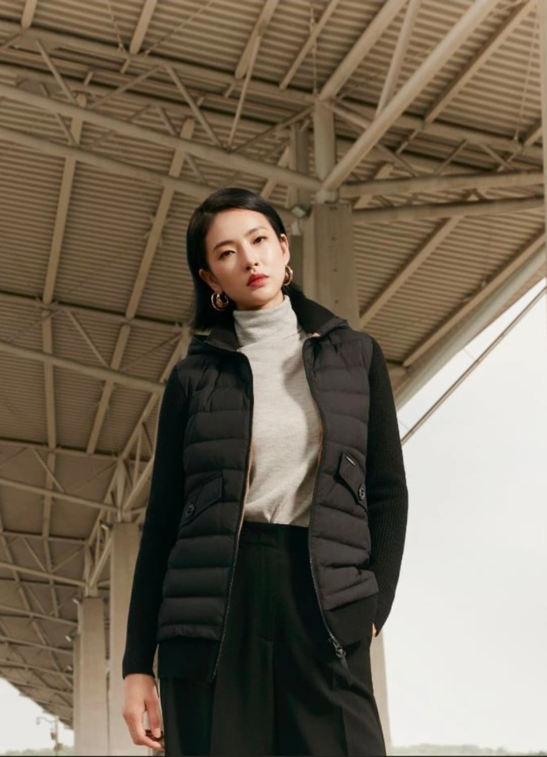 90 ) GEOSPIRIT 지오스피릿 여성 구스 니트패딩 상품이미지1