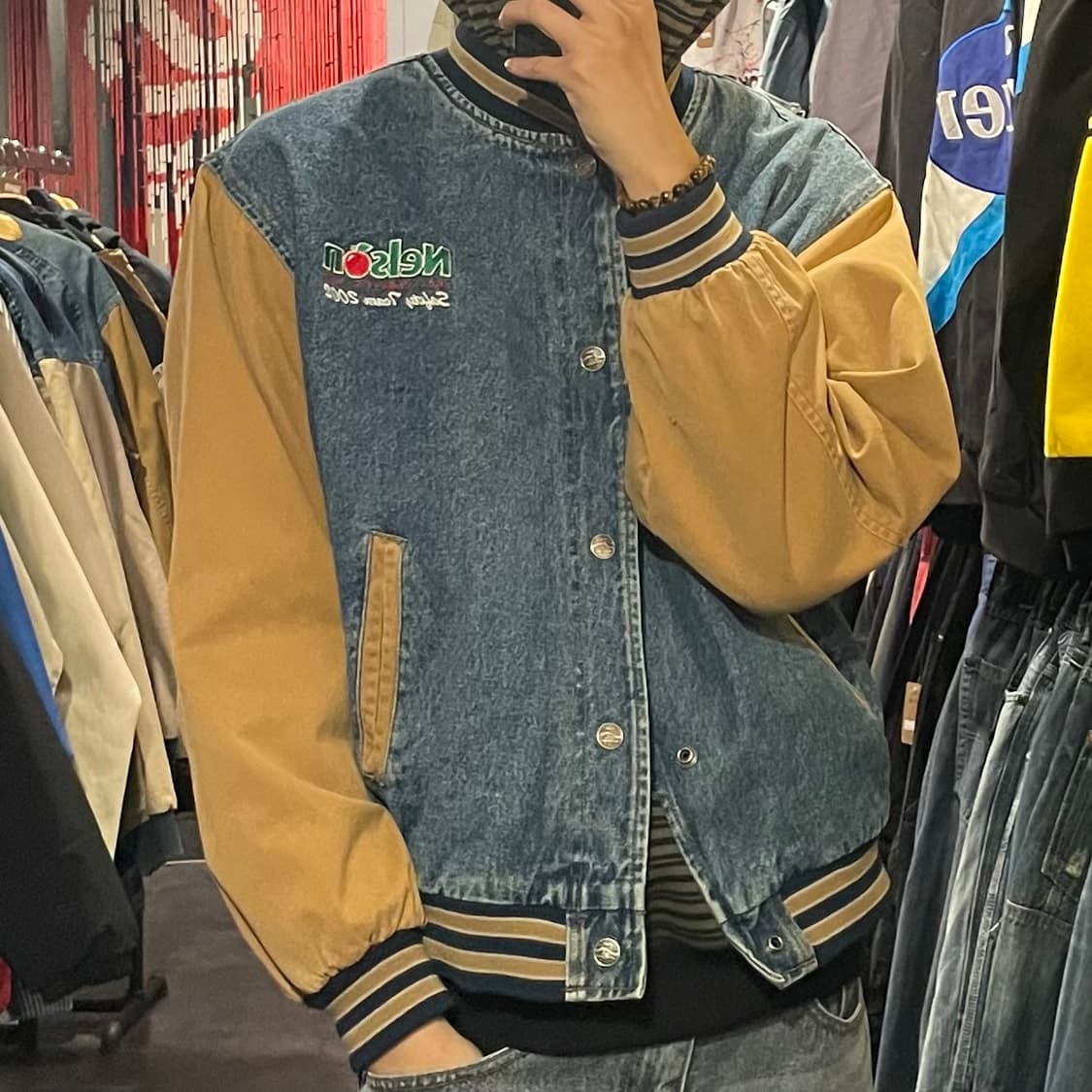 [IM] vtg 데님 바시티 자켓 상품이미지3