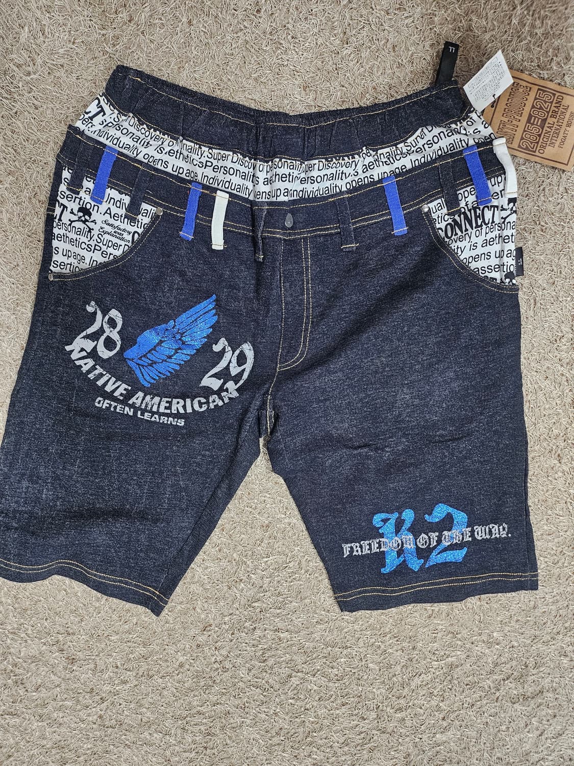 일본(30-34) 펑크 어웨이 레터링 스컬 아트 버뮤다
팬츠 상품이미지2