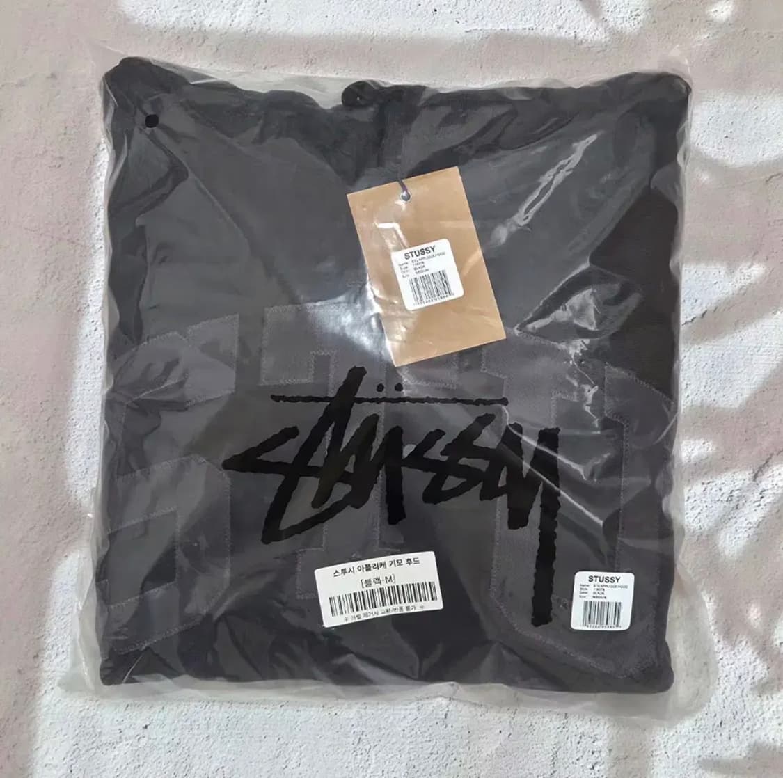 🔥[새상품/정품]🔥 스투시 아플리케 기모 후드티 남녀공용 2color 상품이미지4