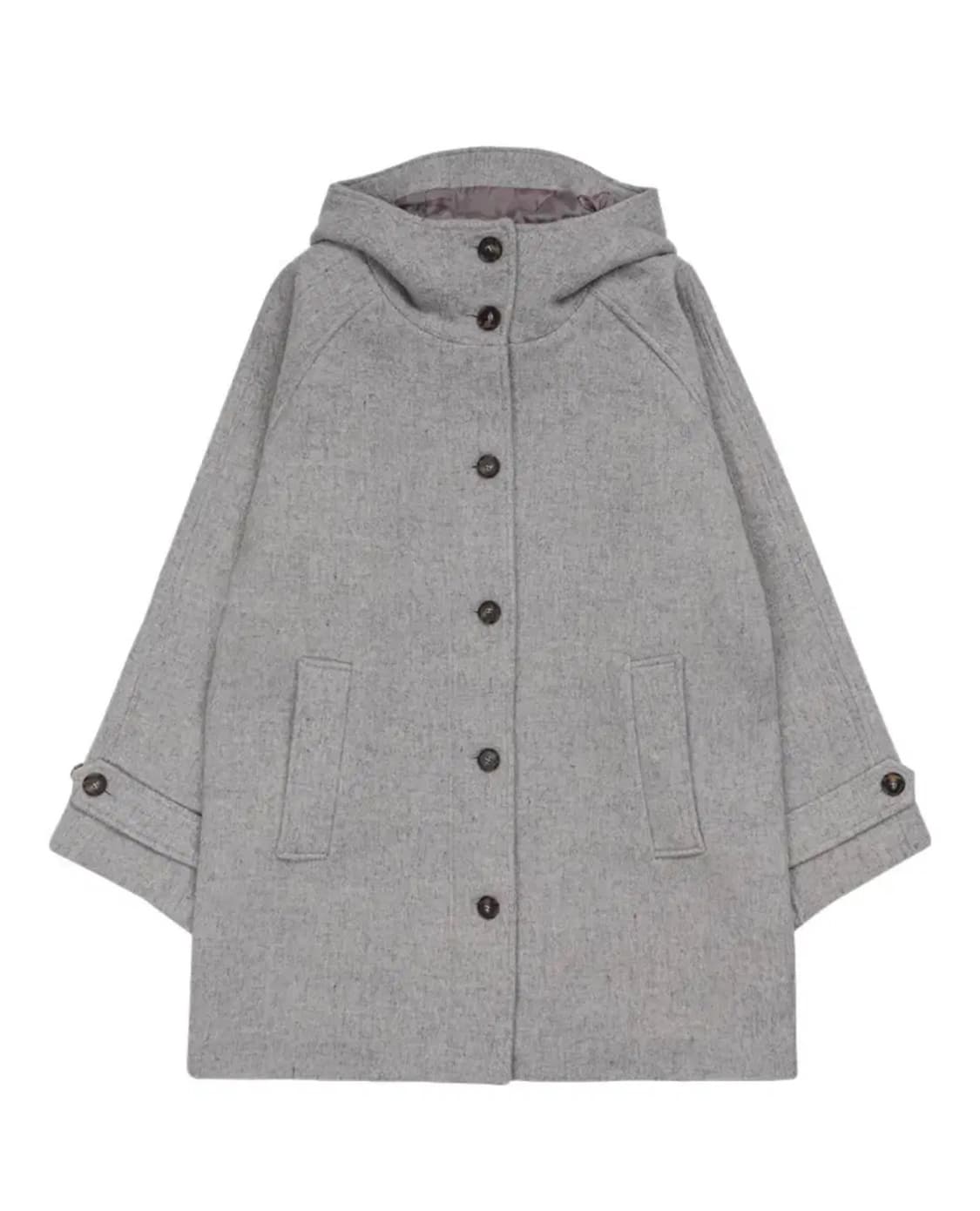 오피쉬 리치 울 하프코트 그레이 상품이미지1