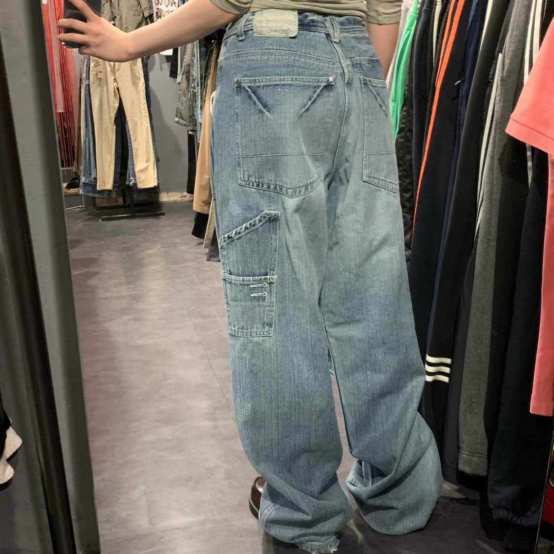 [IM] BXTO 브루클린 익스프레스 와이드 데님 팬츠 연청 상품이미지7