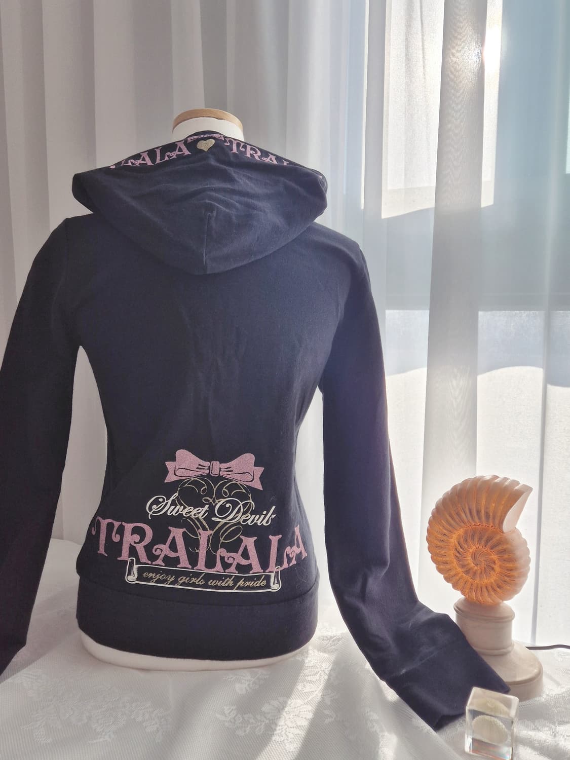 트랄라라 글리터 레터링 유일매물 후드집업 히메갸루 오네갸루 상품이미지3