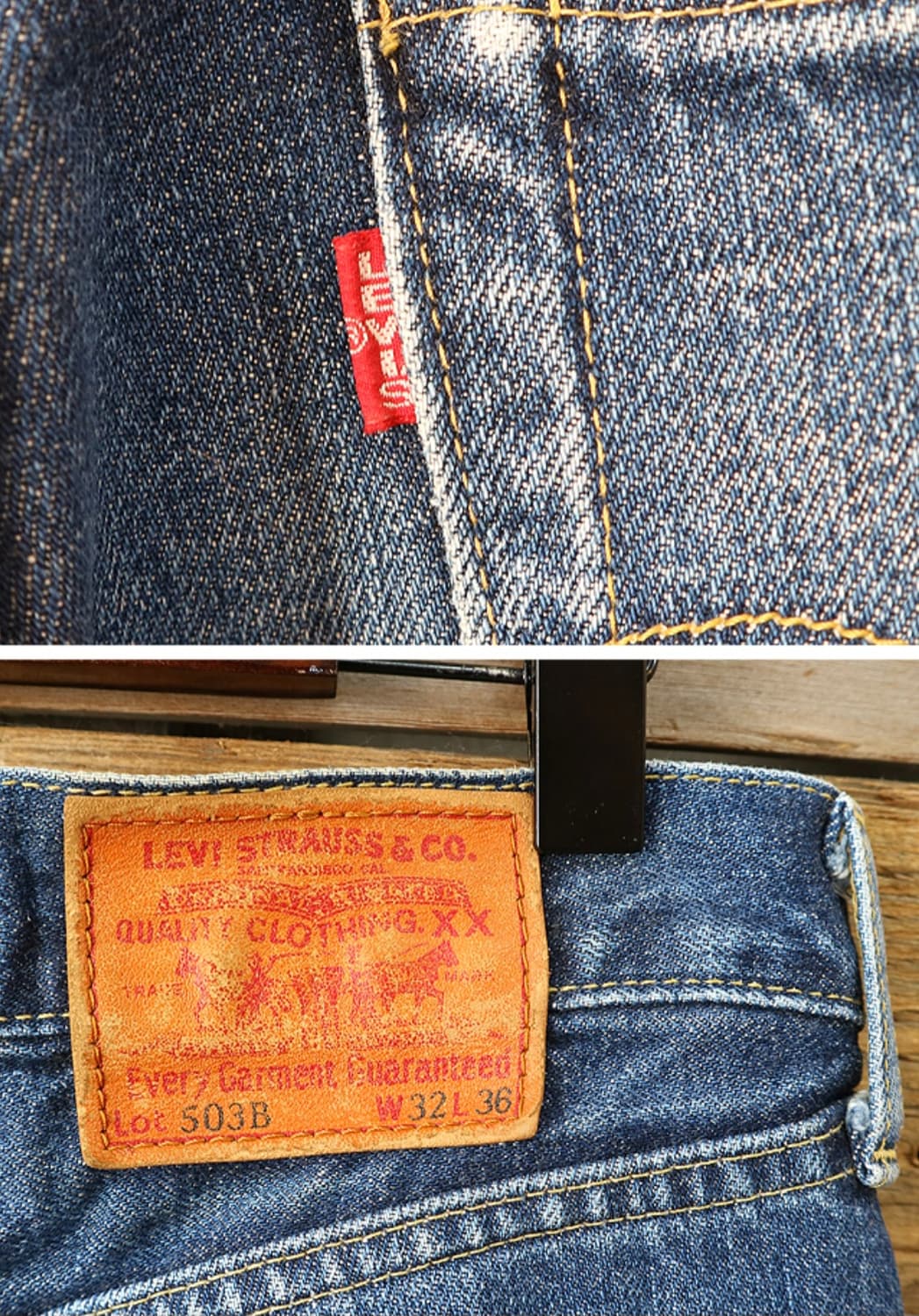 일본판 90s levis 리바이스 LVC 503BXX 빅E 셀비지 데님  상품이미지7