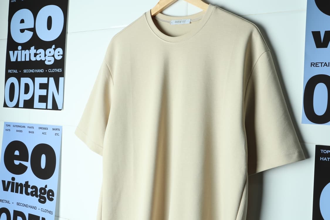 (L-2XL) 드로우핏 반팔 티셔츠 박시 기능성 시원 부들-H32924 상품이미지5