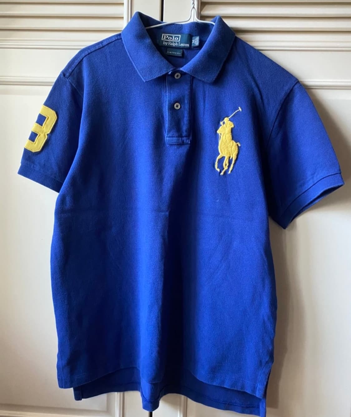 정품 폴로랄프로렌 빅포니 블루 카라 반팔티 M 상품이미지1